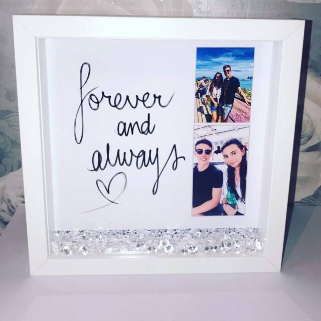 Personalised Art Loved One Boyfriend Or Girlfriend Deep Box Photo Frame ...
