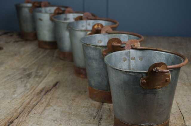 Mini Reclaimed Metal Bucket Planter - Kitchen Utensil Holder by Etsy ...