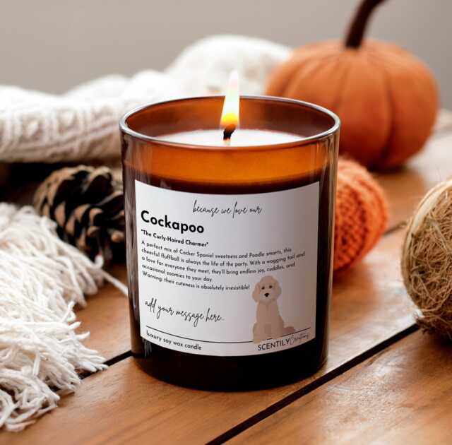 Cockapoo Dog Lover Candle For Pet Owner Gift New Puppy Scented Breed ...