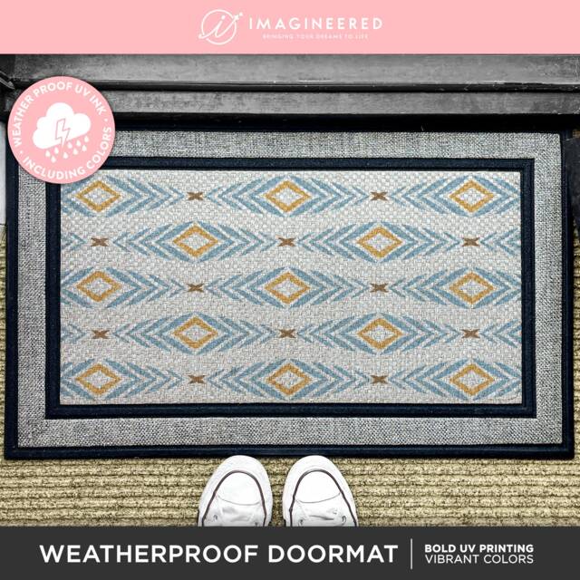 Handcrafted Aztec Style All Weather Doormat, Southwest Inspired ...
