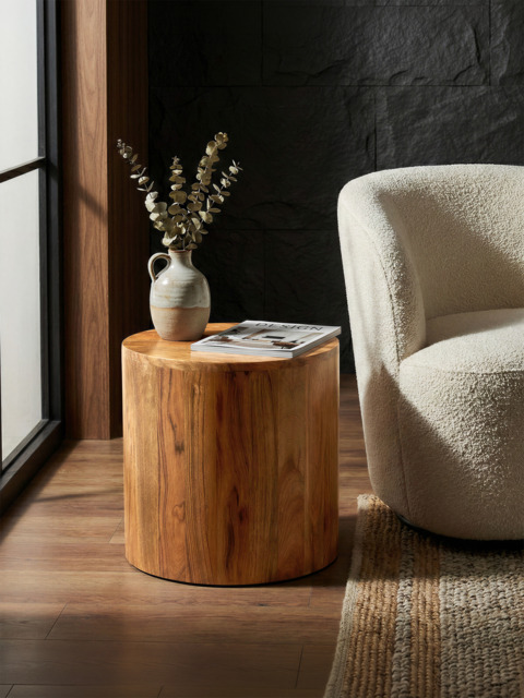 Stacey Acacia Wood Side Table by Fableroom | uFurnish.com