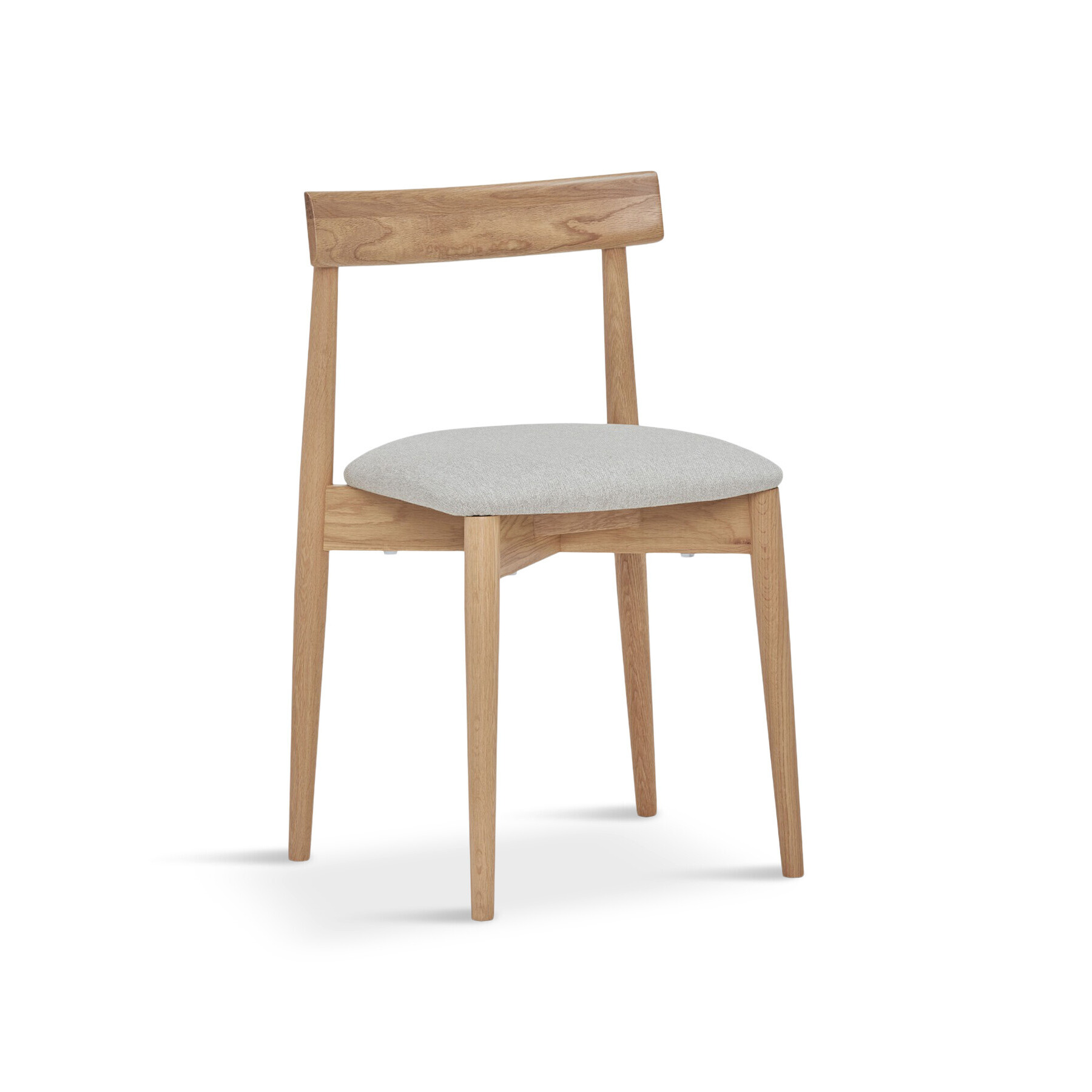 Barker and Stonehouse Ava Neutral Wood Open Back Dining Chair With Fabric Seat by Fenwick