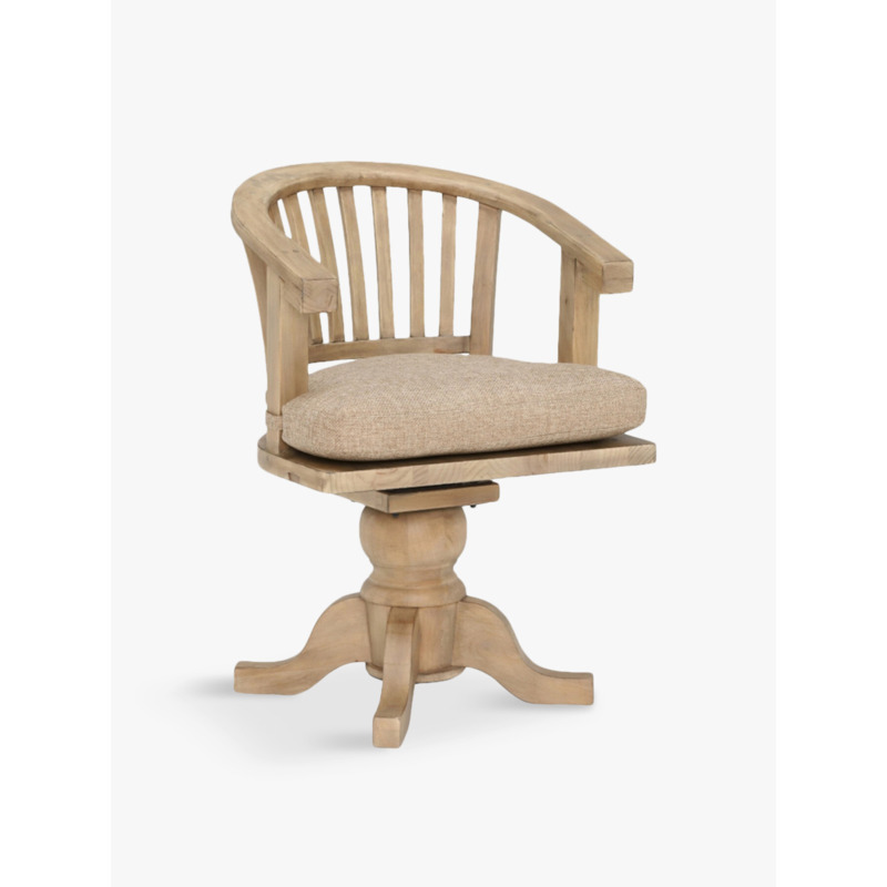Barker and Stonehouse Verberie Reclaimed Wood Rotating Office Chair