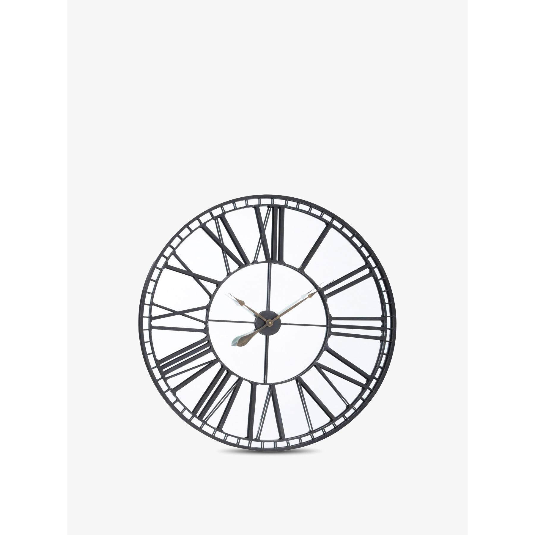 Libra Interiors Oversized Skeleton Mirror Wall Clock Size 100cm x