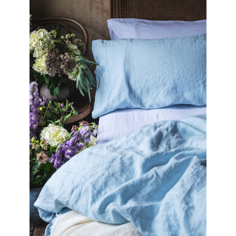 Piglet in Bed Linen Flat Sheet Size Single Blue by Fenwick