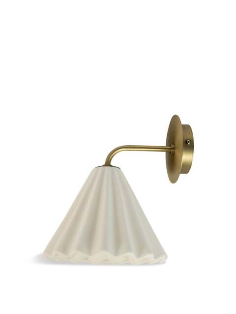 Heal's Monroe Porcelain Wall Light /brushed Gold in White by Fenwick ...