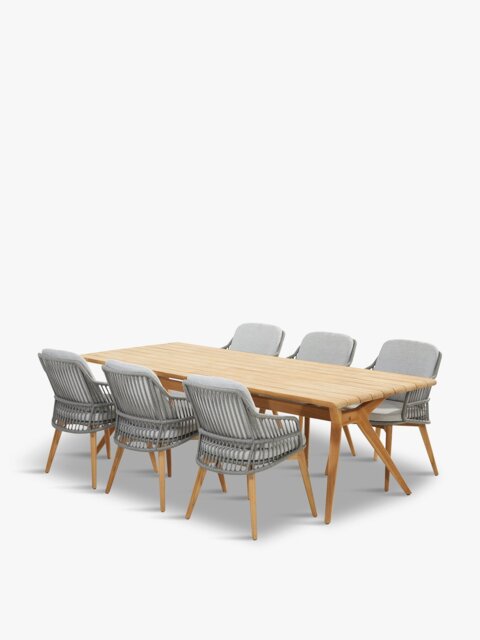 Sempre Table 4 Seasons Outdoor Sempre 6 Seater Dining Set with Dining Table & 6 ...