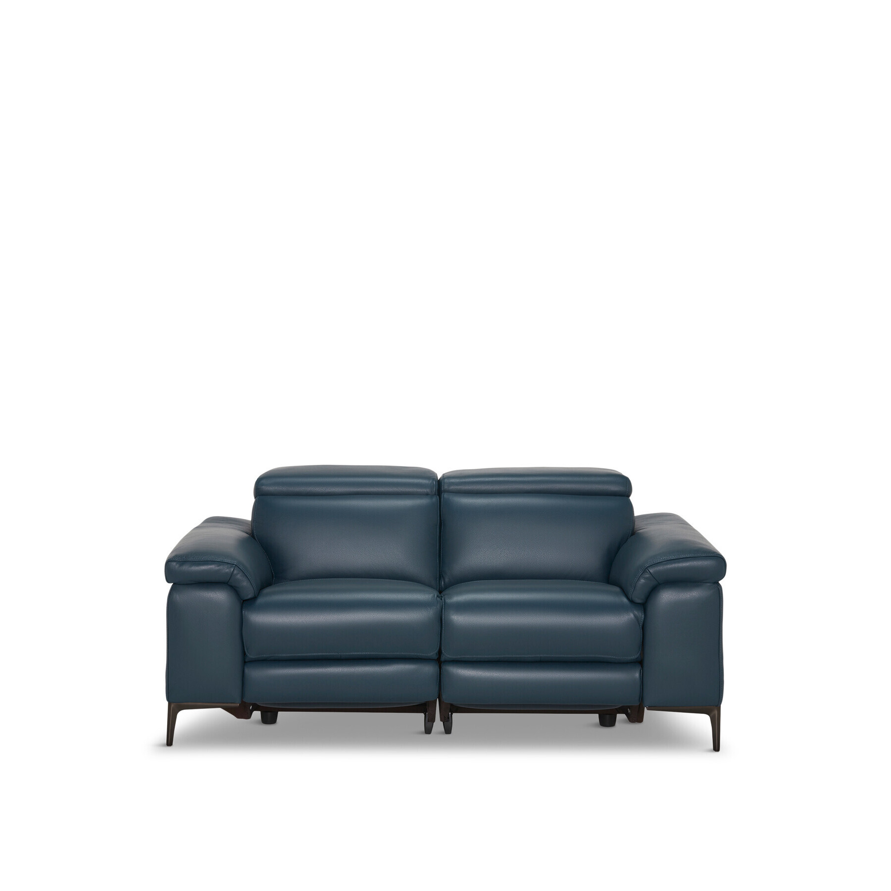 Barker and Stonehouse Paolo Leather 2 Seater Electric Recliner Sofa Blue by Fenwick