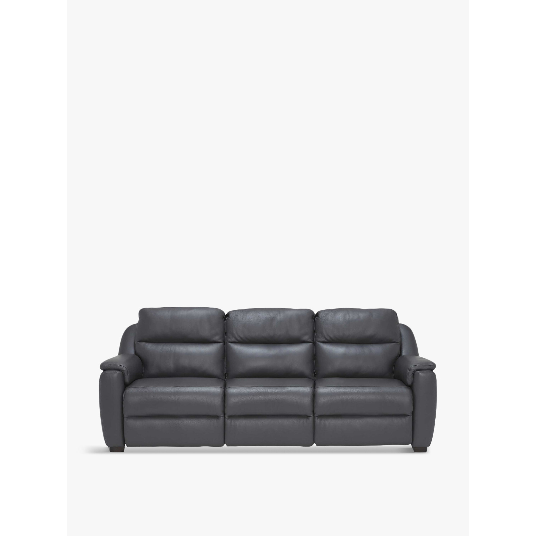 Barker and Stonehouse Strauss Grey Leather Large Recliner Sofa by Fenwick