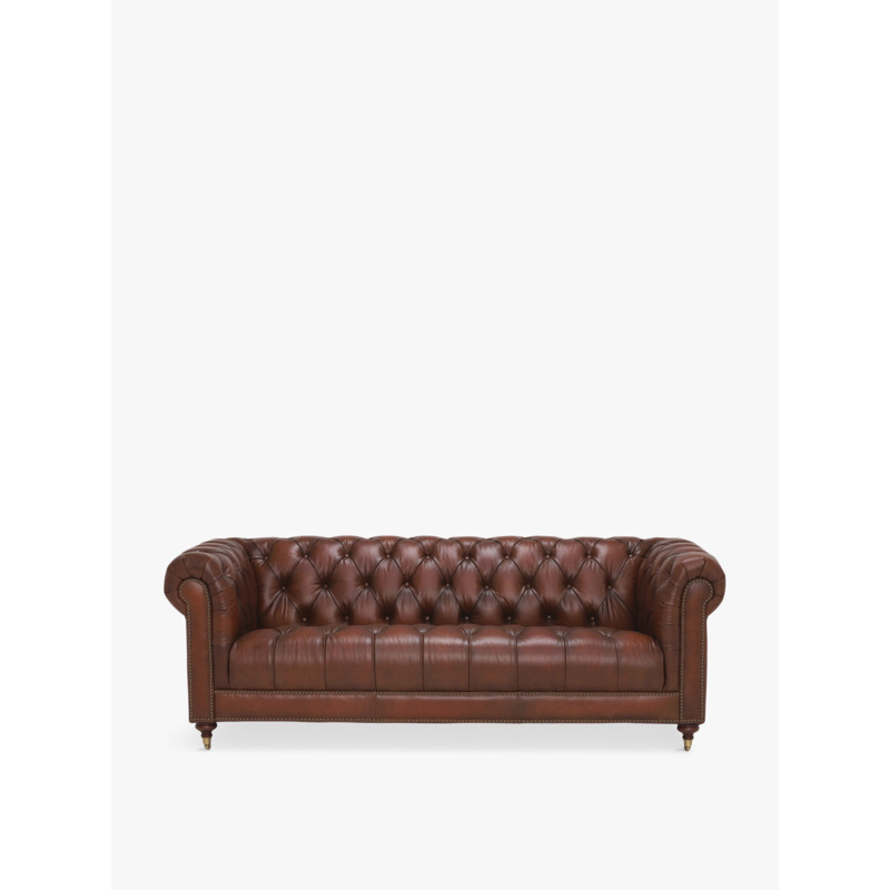Barker and Stonehouse Ullswater Leather 3 Seater Chesterfield Sofa