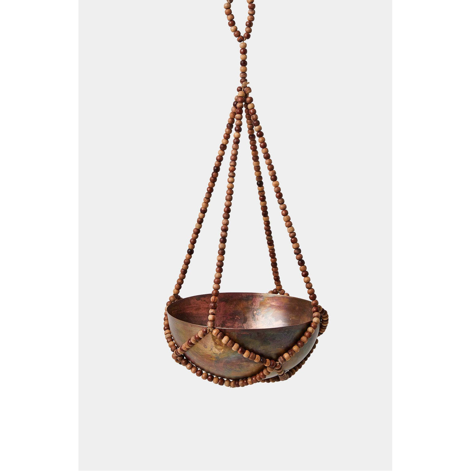 Beaded Bowl Hanging Planter - Metal