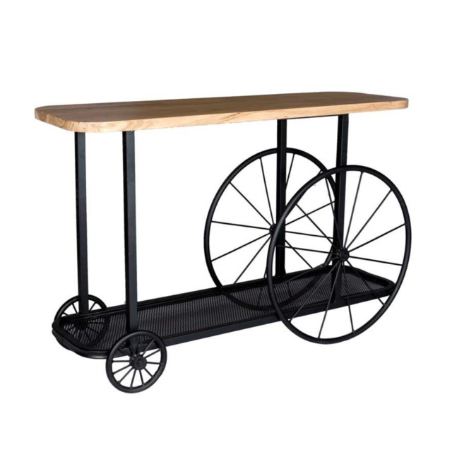 Craft Wheel Console Table by Furniture Edit | ufurnish.com