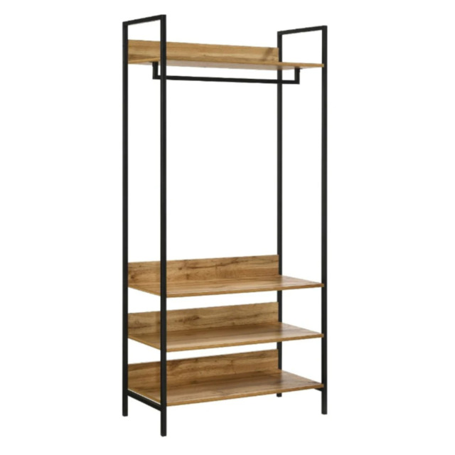 Zahra Open Wardrobe with 4 Shelves by Furniture Edit | ufurnish.com