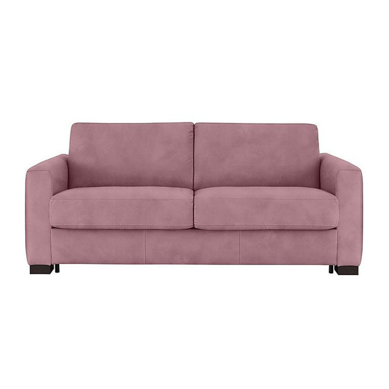 Nicoletti Alcova 3 Seater Fabric Sofa Bed with Box Arms Selma Rosa by Furniture Village