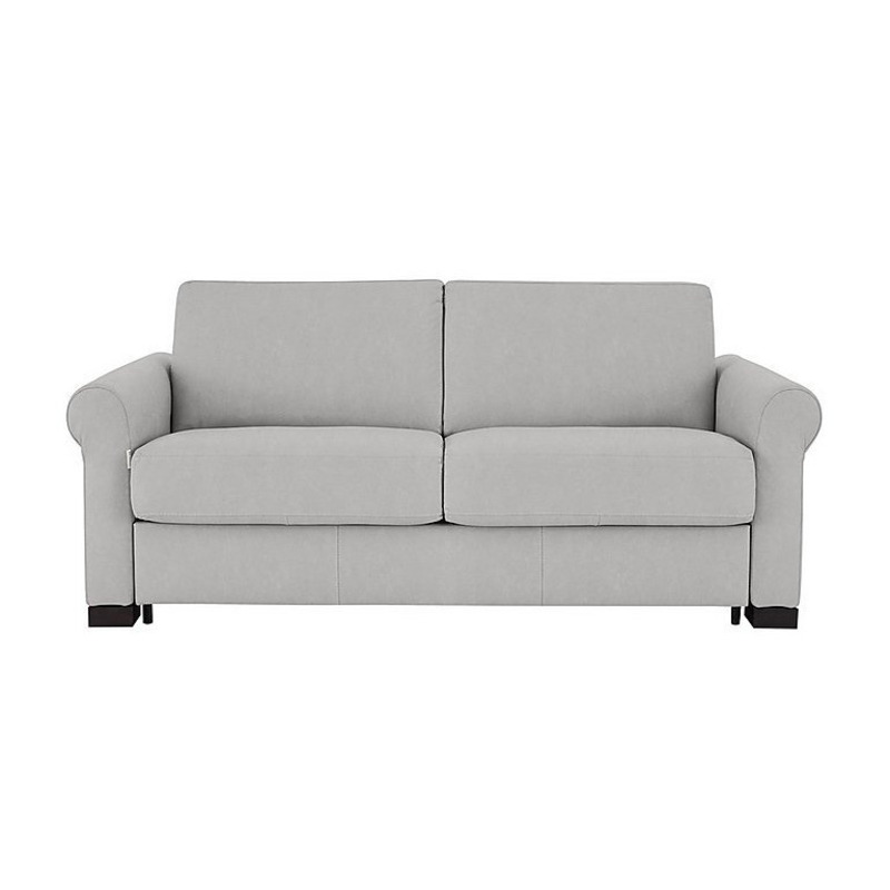 Nicoletti Alcova 2.5 Seater Fabric Sofa Bed with Scroll Arms Flambe