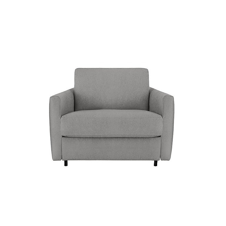 Nicoletti Alcova Fabric Chair Sofa Bed with Slim Arms Fuente Ash by Furniture Village