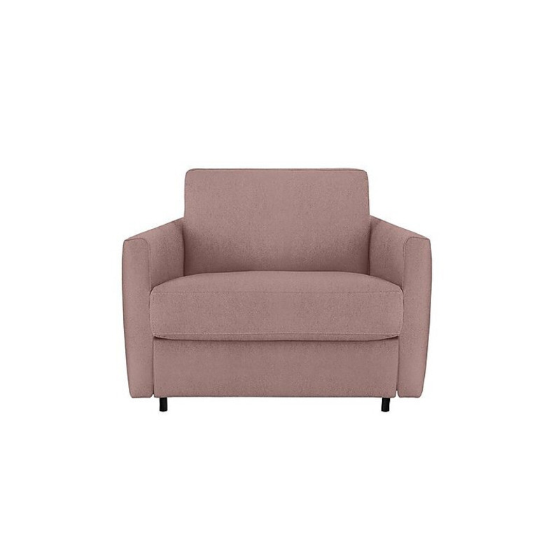 Nicoletti Alcova Fabric Chair Sofa Bed with Slim Arms Fuente Coral