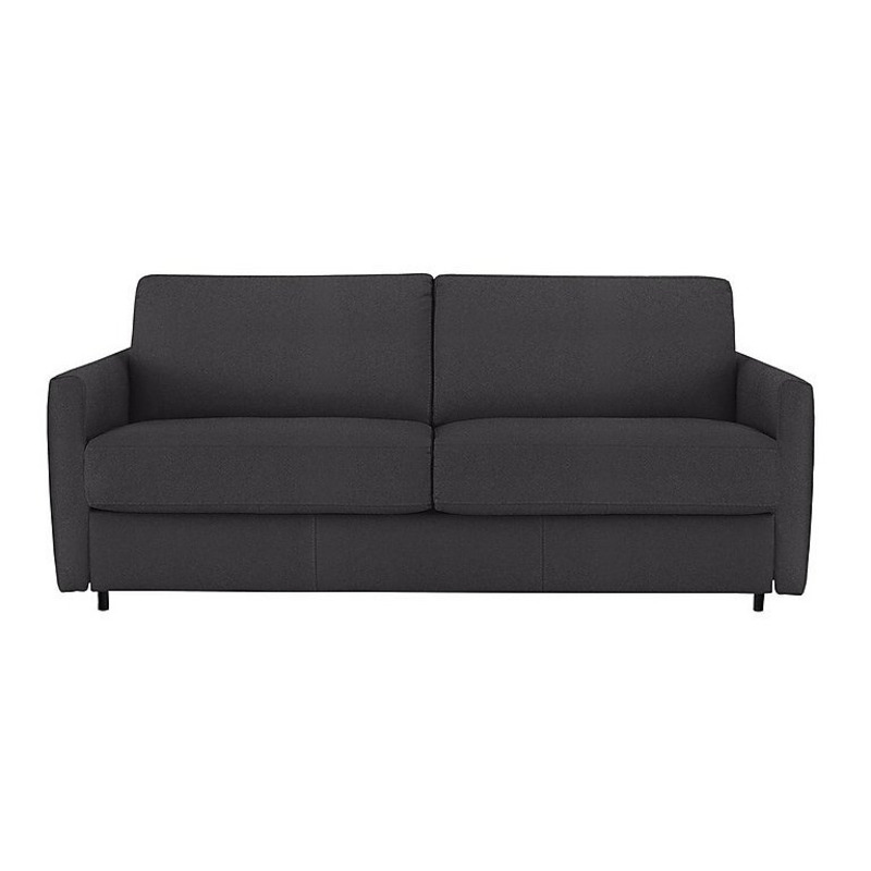 Nicoletti Alcova 3 Seater Fabric Sofa Bed with Slim Arms Coupe Antracite by Furniture