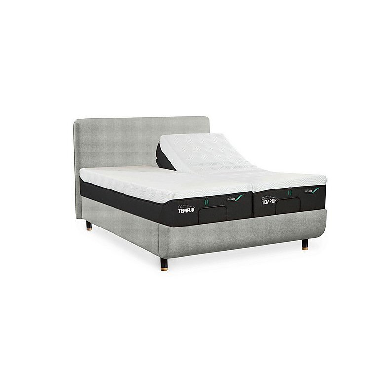 TEMPUR Arc Ergo Smart Base Bed Frame with Form Headboard Natural