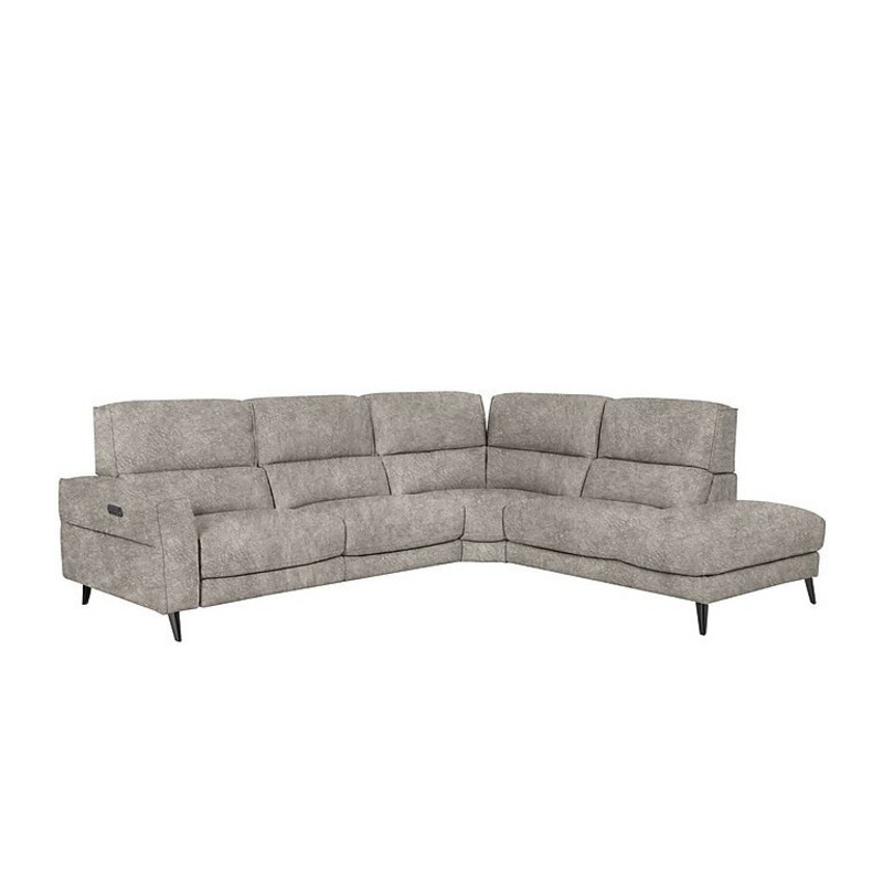 Axel Fabric Right Hand Facing Chaise End Power Recliner Sofa Grey by