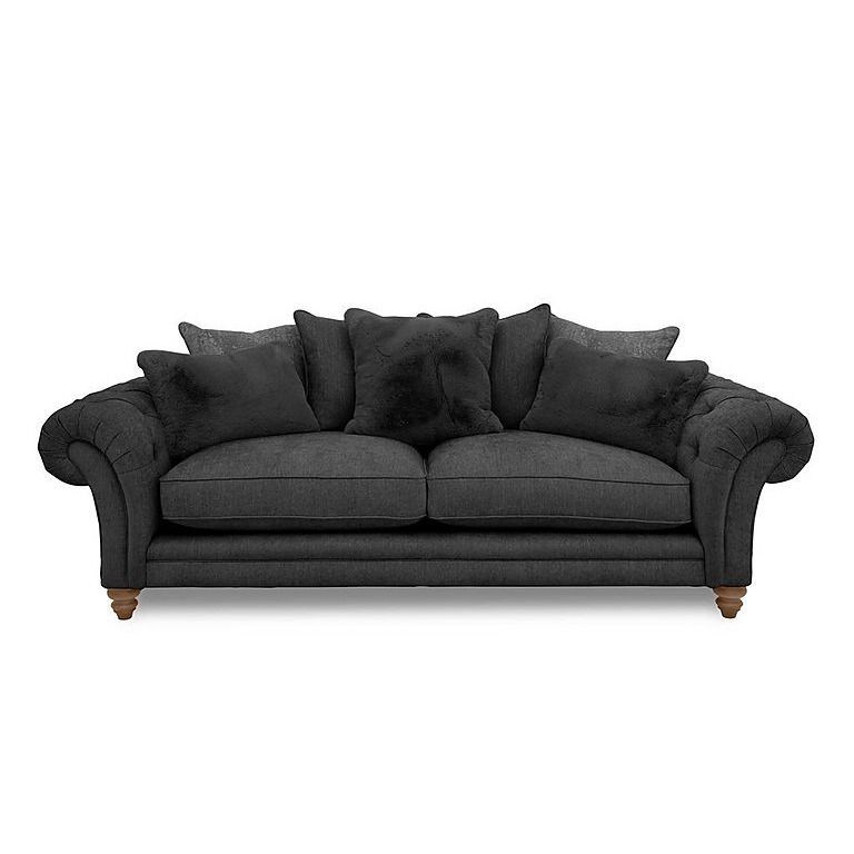 Boutique Collection Blenheim 4 Seater Scatter Back Sofa with Oak Feet