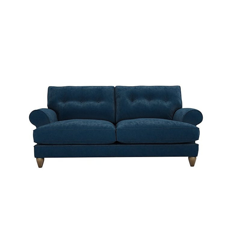 The Lounge Co. Bronwyn 3 Seater Fabric Classic Back Fibre Fill Sofa