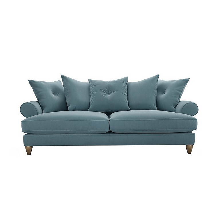 The Lounge Co. Bronwyn 4 Seater Fabric Scatter Back Foam Fill Sofa