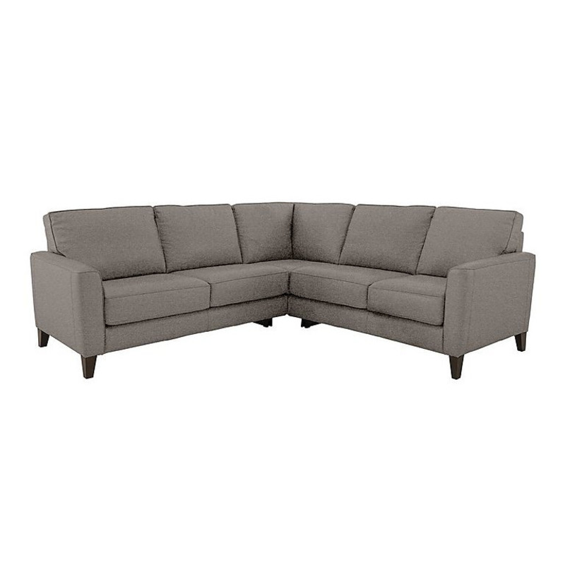 Brondby Large Fabric Corner Sofa Grey by Furniture Village