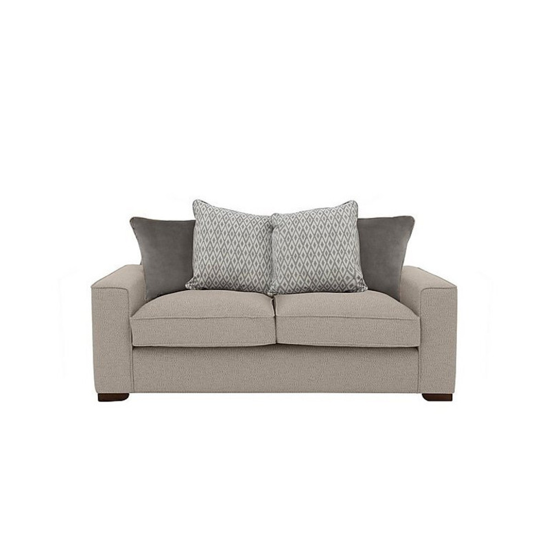 Cory 2 Seater Fabric Scatter Back Sofa Bed Dallas Natural & Grey Pack