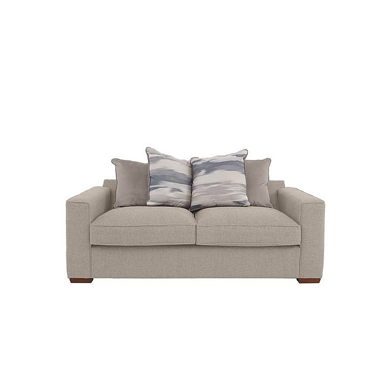 Cory 2 Seater Fabric Scatter Back Sofa Bed Dallas Natural & Natural
