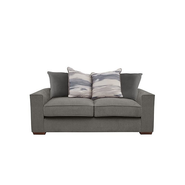 Cory 2 Seater Fabric Scatter Back Sofa Bed Cosmo Pewter & Slate Pack
