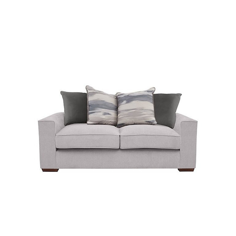 Cory 2 Seater Fabric Scatter Back Sofa Bed Cosmo Silver & Slate Pack