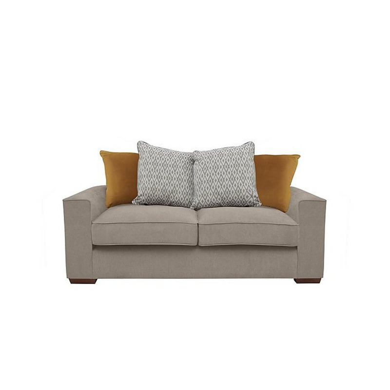 Cory 2 Seater Fabric Scatter Back Sofa Bed Cosmo Mist & Mustard Pack
