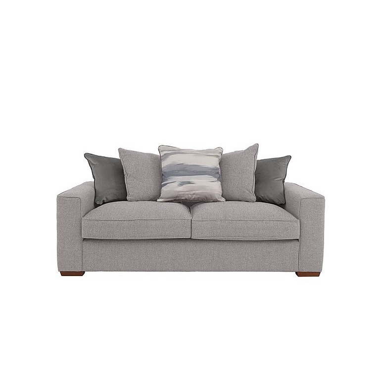 Cory 3 Seater Fabric Scatter Back Sofa Bed Dallas Silver & Slate Pack