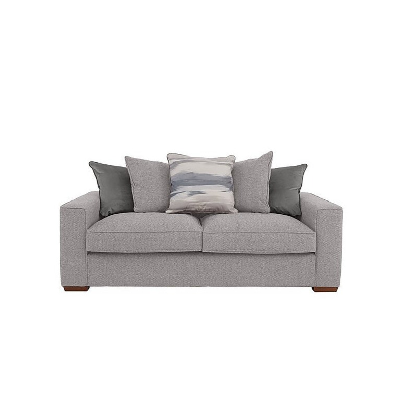 Cory 3 Seater Fabric Scatter Back Sofa Bed Dallas Silver & Slate Pack
