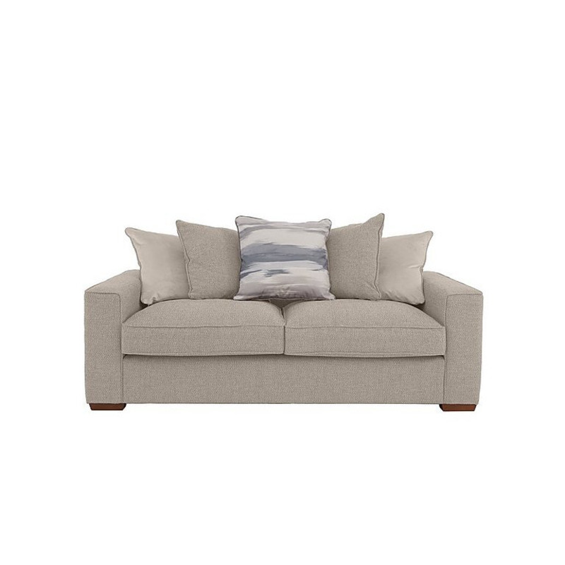 Cory 3 Seater Fabric Scatter Back Sofa Bed Dallas Natural & Cream