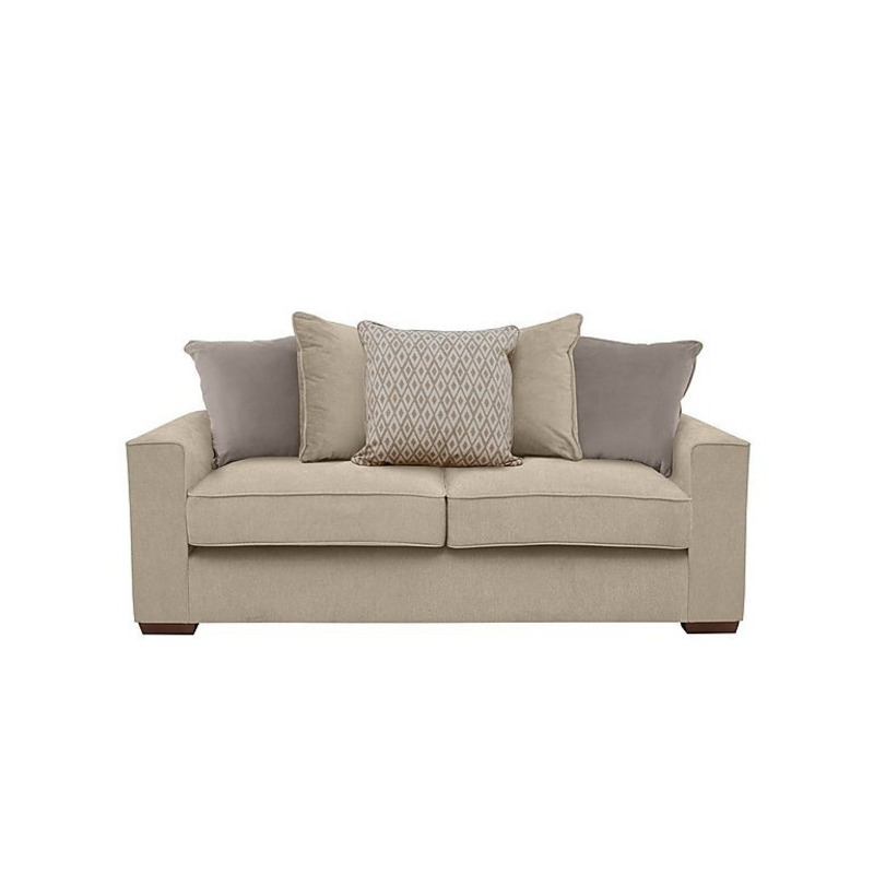 Cory 3 Seater Fabric Scatter Back Sofa Bed Cosmo Linen & Stone Pack