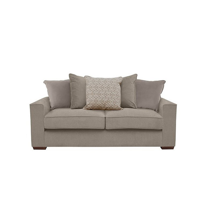 Cory 3 Seater Fabric Scatter Back Sofa Bed Cosmo Mist & Stone Pack by