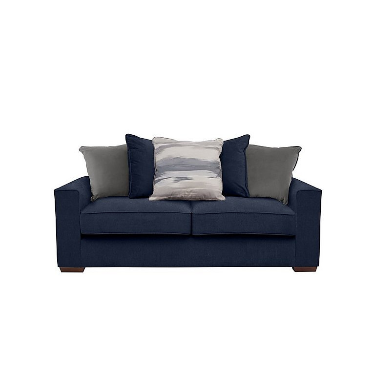 Cory 3 Seater Fabric Scatter Back Sofa Bed Cosmo Navy & Slate Pack by