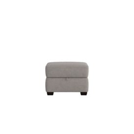 Cozee Fabric Storage Footstool - Grey- World of Leather