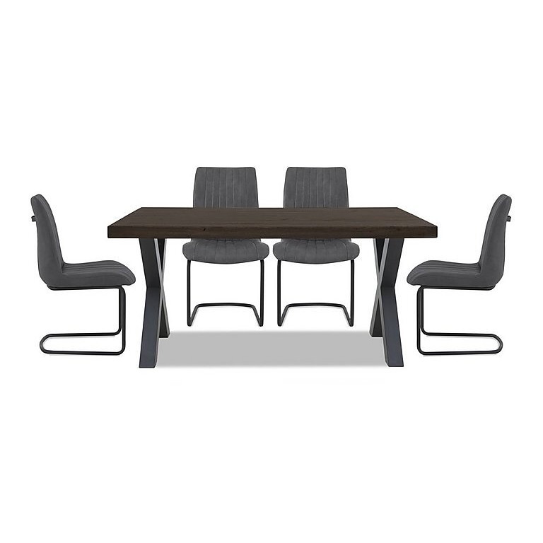 Bodahl Compact Terra Straight Edge Dining Table with XShaped Legs