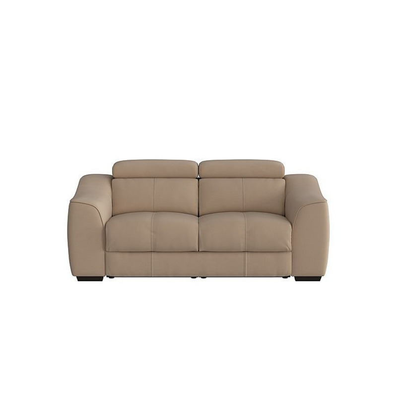 Elixir 2 Seater NC Leather Sofa with Power Recliner NC Pebble by