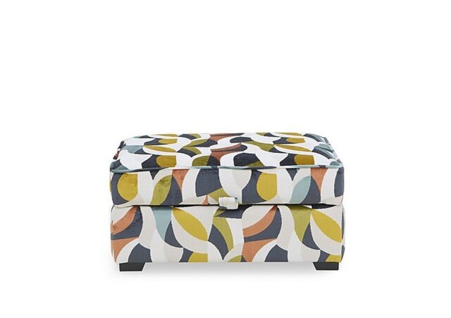Storage Footstool Patterned Abberton Large Storage Footstool in Patterned Fabric by Furniture ...