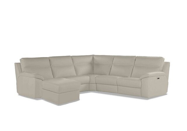 Nicoletti - Pepino Large Leather Left Hand Facing Corner Sofa with ...