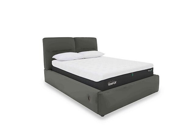 Stark NC Leather Electric Ottoman Bed Frame - King Size - Charcoal Grey ...