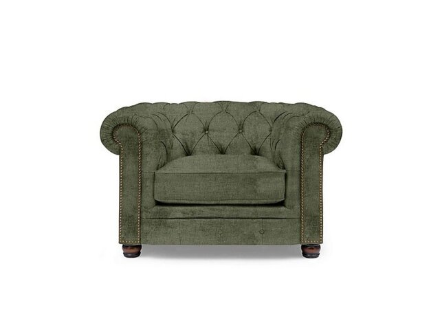 At The Helm - Shackleton Fabric Chesterfield Chair - Hunter Green by ...