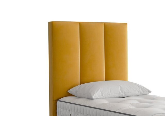 Vispring - Ceto Floor Standing Headboard - Single - Plush Saffron by ...