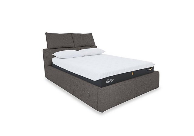 Tyrell Fabric Electric Ottoman Bed Frame - King Size - Dark Grey by ...