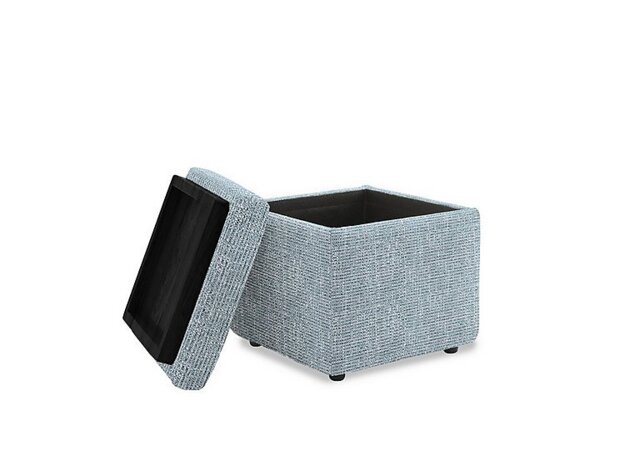 G Plan - Arlo Fabric Storage Cube Tray Stool with Ebony - Libby Sky ...
