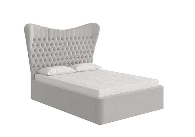 Caesar Bedframe - Double - Velvet Silver by Furniture Village ...